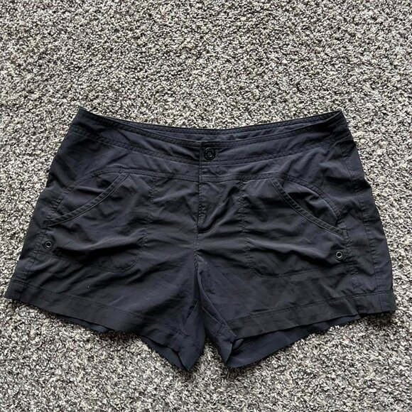 Athleta Shorts Womens 8 Black Shors w/Pockets & Adjustable Waistband - Picture 1 of 5
